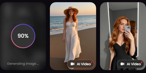 An image in progress on our account: a loading circle for a few seconds before the picture lands in the grid.